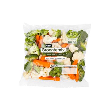 Foto van Jumbo groentemix peen, bloemkool & broccoli 400g