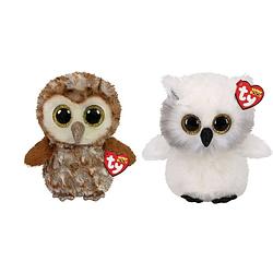 Foto van Ty - knuffel - beanie buddy - percy owl & austin owl