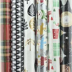 Foto van Assortiment kerstpapier cadeaupapier inpakpapier k29 - 200 x 50 cm - 5 rollen