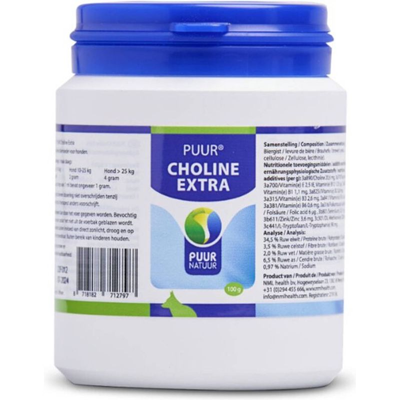 Foto van Puur - choline extra - 100 g - hond