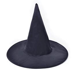 Foto van Rubies verkleed heksenhoed - zwart - voor volwassenen - halloween hoofddeksels - verkleedhoofddeksels