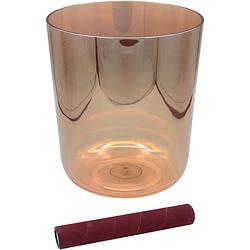 Foto van Sela infinity crystal singing bowl 432 hz d4 peach klankschaal