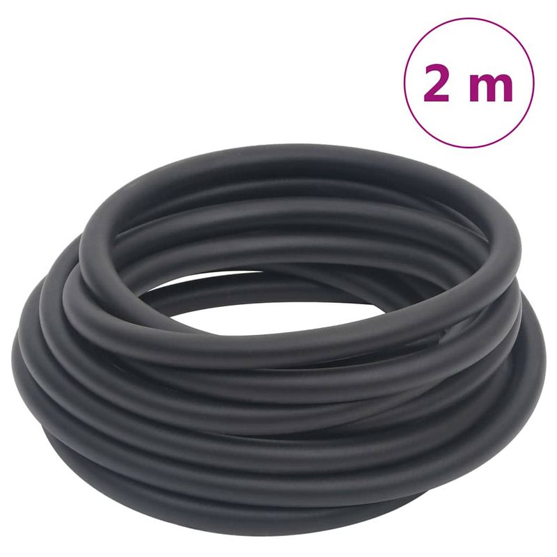 Foto van Vidaxl luchtslang hybride 2 m rubber en pvc zwart