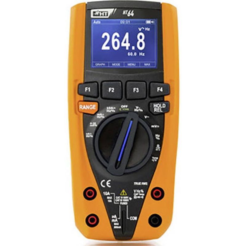 Foto van Ht instruments 1010340 multimeter digitaal datalogger cat iii 1000 v, cat iv 600 v weergave (counts): 6000