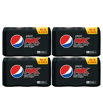 Foto van Pepsi max cola blik 4 x 6 x 330ml bij jumbo