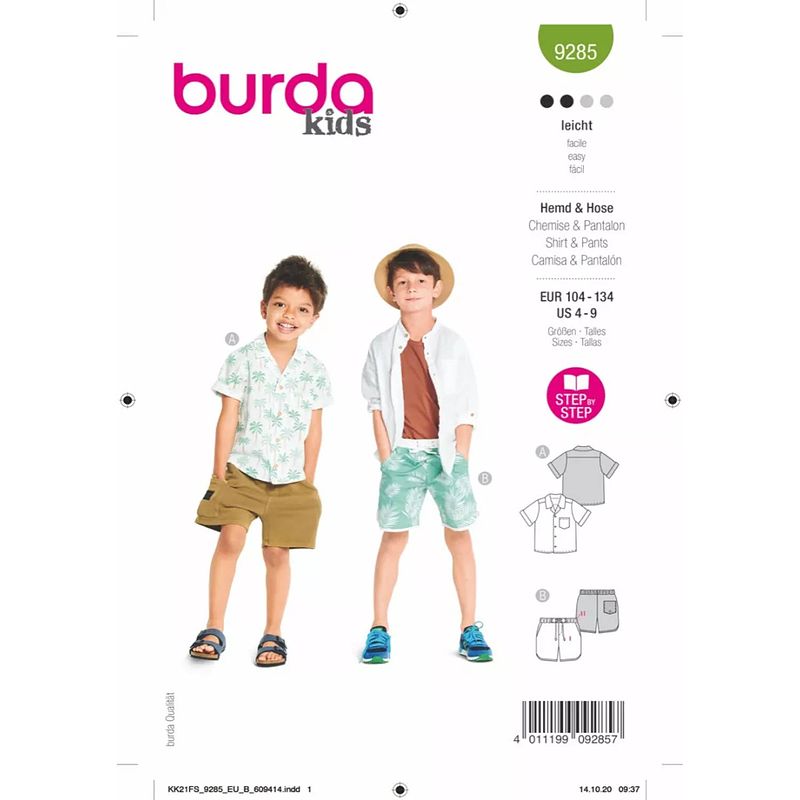 Foto van Burda 9285 shirt/broek mt104-134