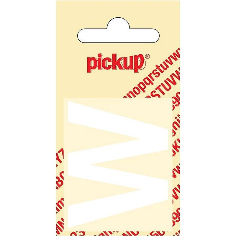 Foto van Plakletter helvetica 40 mm sticker witte letter w