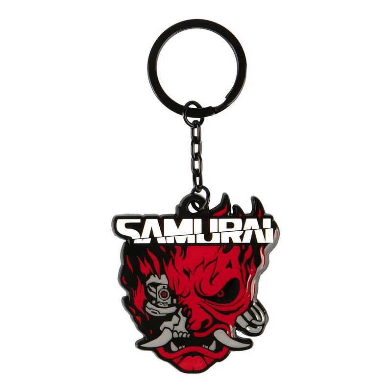 Foto van Jinx sleutelhanger samurai logo metaal zwart/rood