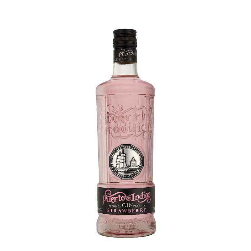 Foto van Puerto de indias gin strawberry 70cl