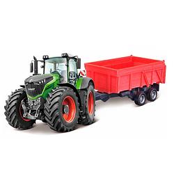 Foto van Bburago tractor fendt jongens 27 cm abs groen/rood 2-delig