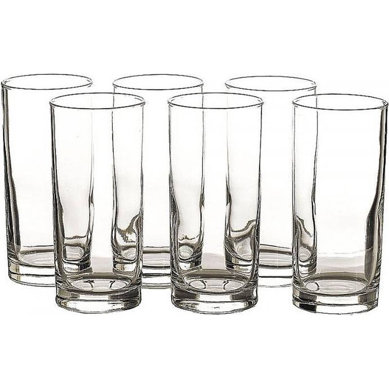 Foto van 6 stuks glazen waterglazen - 6 longdrinkglazen 27 cl inhoud