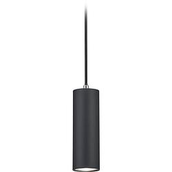 Foto van Led railverlichting - hanglamp - trion dual monla - 2 fase - gu10 fitting - rond - mat zwart - aluminium