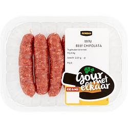 Foto van 4+2 gratis | jumbo mini runder chipolata 200g aanbieding bij jumbo