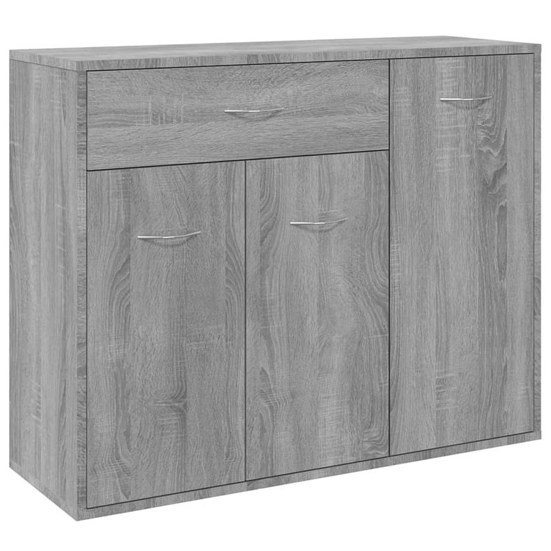 Foto van Vidaxl dressoir 88x30x70 cm bewerkt hout grijs sonoma eikenkleurig