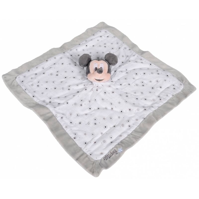 Foto van Nicotoy knuffeldoekje disney mickey mouse 40 cm pluche wit