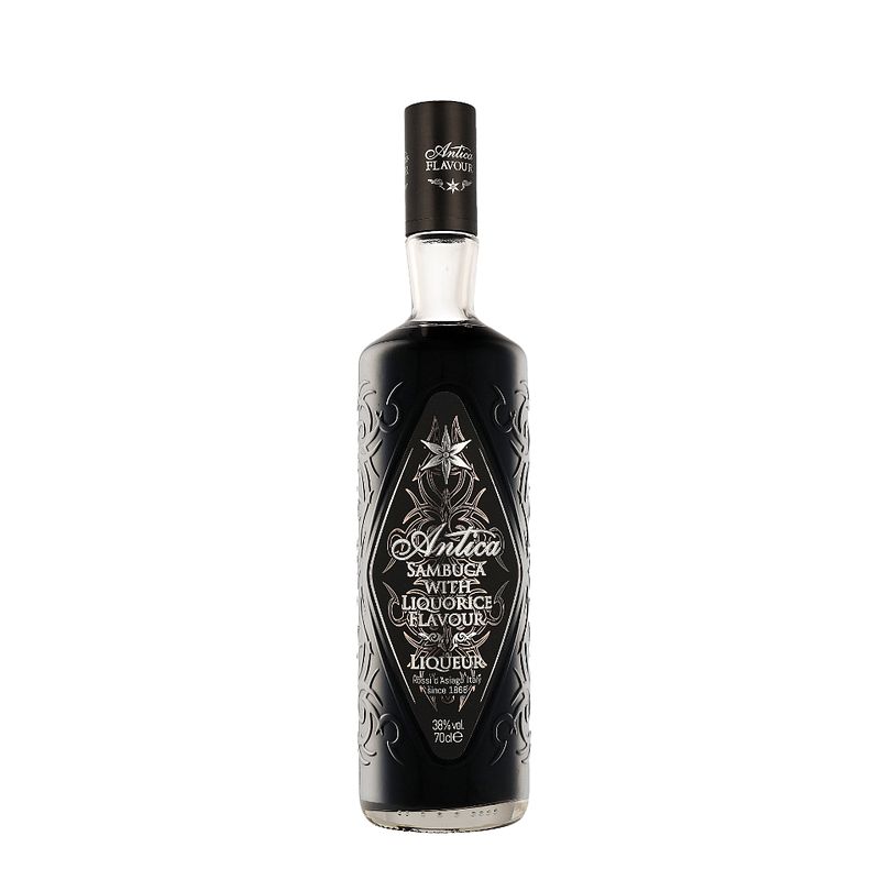 Foto van Antica sambuca black 70cl gedistilleerd