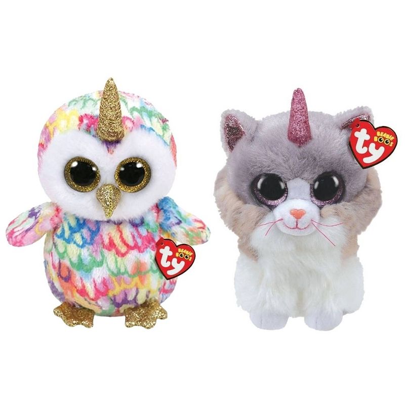 Foto van Ty - knuffel - beanie buddy - enchanted owl & asher cat