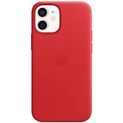 Foto van Apple iphone 12 mini leren hoesje met magsafe - (product) rood