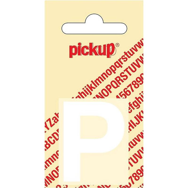 Foto van Plakletter helvetica 40 mm sticker witte letter p