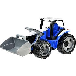 Foto van Lena tractor met voorlader jongens 62 x 32,5 cm blauw/grijs