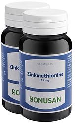 Foto van Bonusan zinkmethionine 15mg capsules duoverpakking