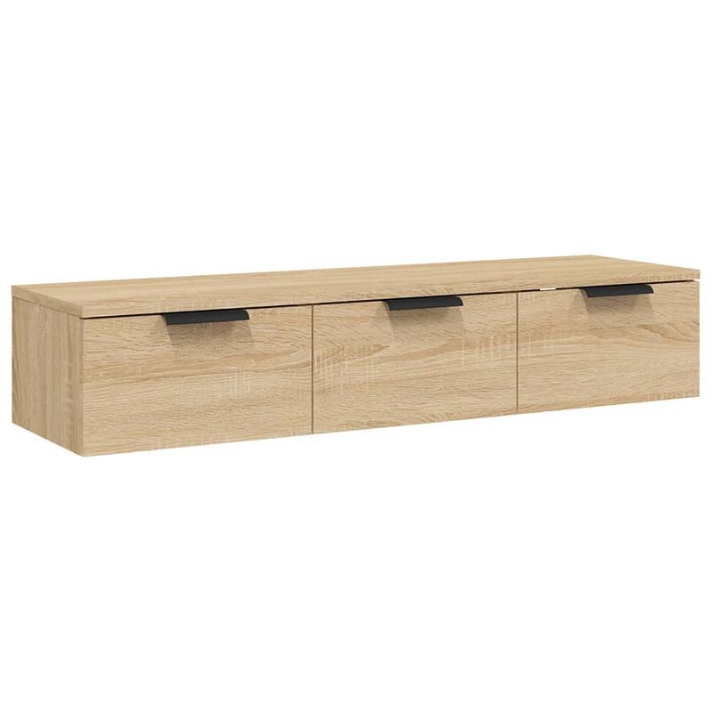 Foto van Vidaxl wandkast 102x30x20 cm bewerkt hout sonoma eikenkleurig