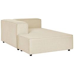 Foto van Beliani aprica - chaise longue-beige-linnen