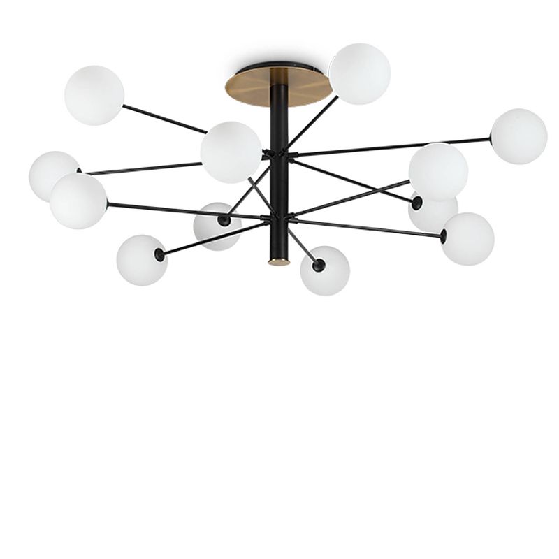 Foto van Ideal lux - cosmopolitan - plafondlamp - metaal - g9 - zwart