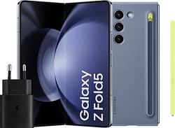 Foto van Samsung galaxy z fold 5 256gb blauw 5g + samsung accessoirepakket