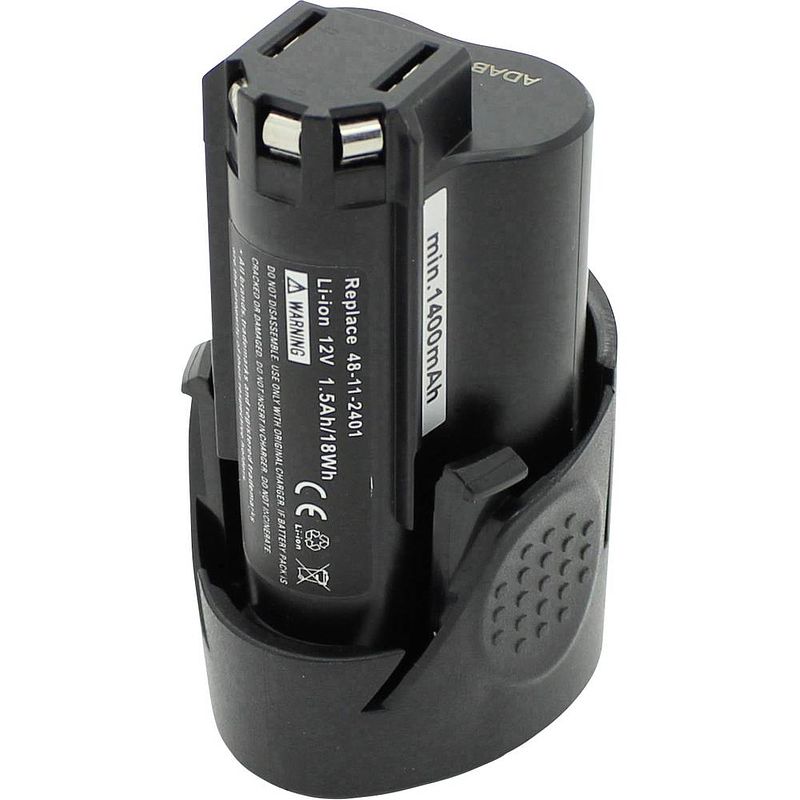 Foto van Beltrona mil90621321 gereedschapsaccu vervangt originele accu milwaukee cb12 12 v 1500 mah li-ion