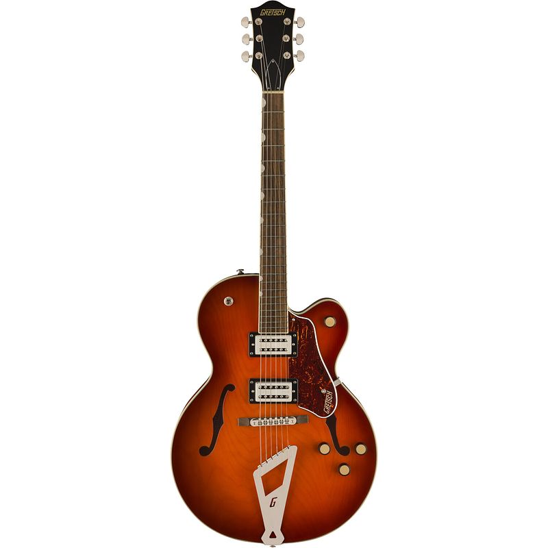 Foto van Gretsch g2420 streamliner hollow body fireburst il semi-akoestische gitaar