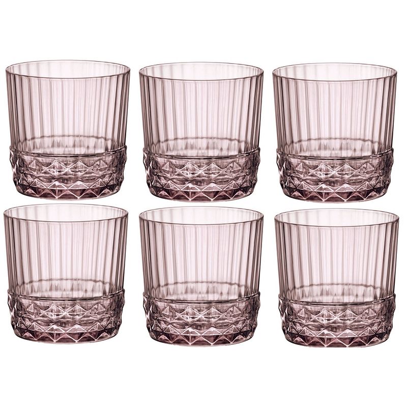 Foto van Bormioli whiskey glazen america's 20 lilac rose 300 ml - 6 stuks