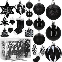 Foto van Kerstballen 77 stuks zwart