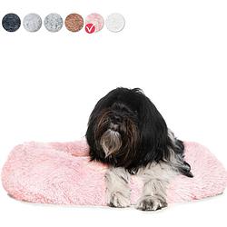 Foto van Snoozle hondenmand - superzacht en luxe - wasbaar - fluffy - hondenkussen - 60cm - roze