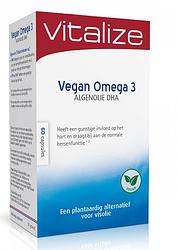 Foto van Vitalize vegan omega 3 algenolie dha capsules