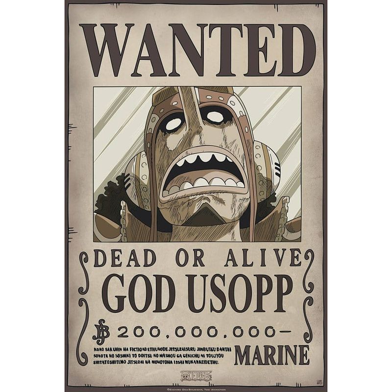 Foto van Abystyle one piece wanted usopp new poster 35x52cm