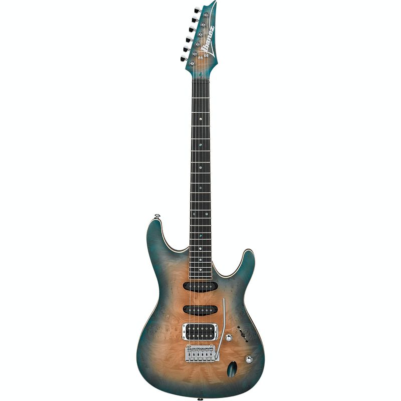 Foto van Ibanez sa460mbw-sub sunset blue burst elektrische gitaar