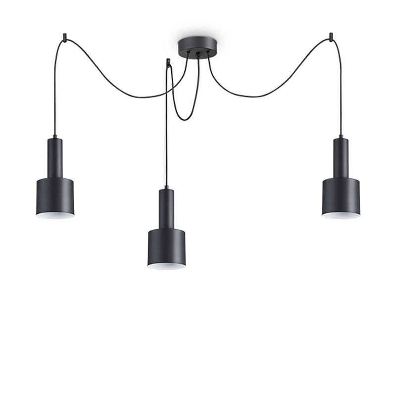 Foto van Ideal lux - holly - hanglamp - metaal - e27 - zwart