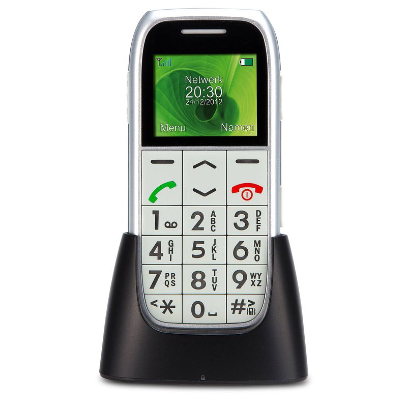 Foto van Mobiele telefoon met sos noodknop profoon pm-595 zilver-zwart