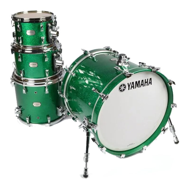 Foto van Yamaha jamjazzjgs absolute hybrid maple jazz jade green sparkle 4d. shellset