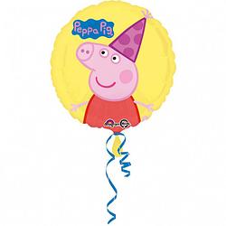 Foto van Amscan folieballon peppa pig 43 cm folie geel