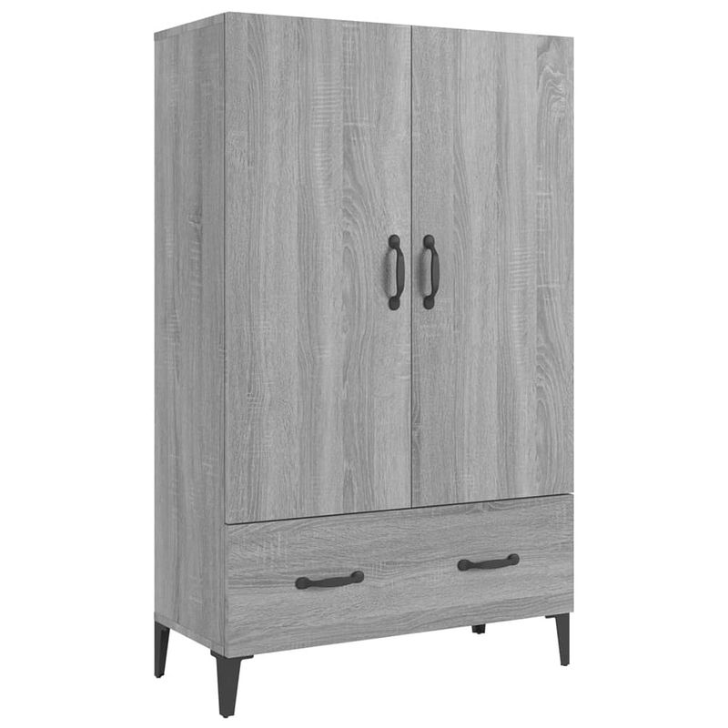 Foto van Vidaxl hoge kast 70x31x115 cm bewerkt hout grijs sonoma eikenkleurig