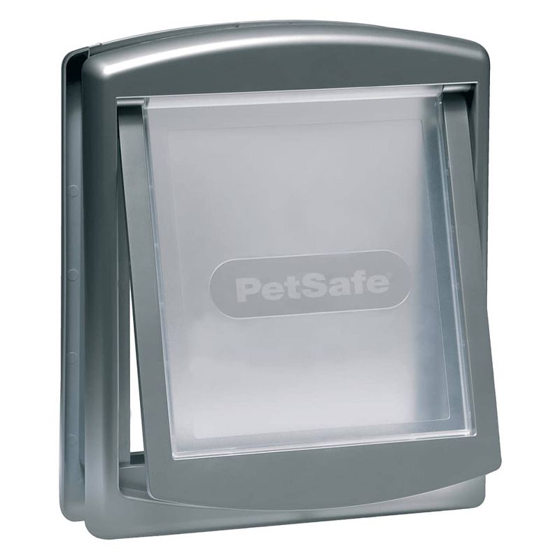 Foto van Petsafe huisdierenluik in 2 richtingen 757 medium 26,7 x 22,8 cm zilver 5022