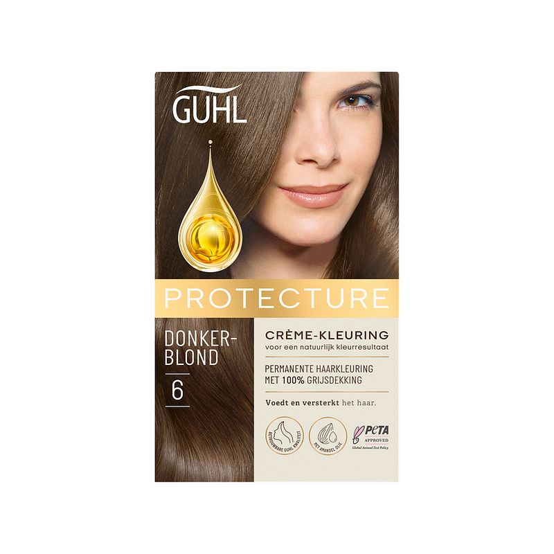 Foto van Guhl protecture crème-kleuring 6 donkerblond