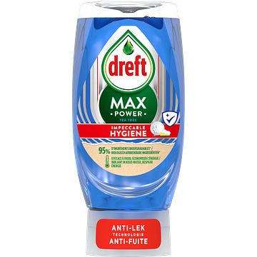 Foto van Dreft max power vloeibaar afwasmiddel hygiene 370ml bij jumbo