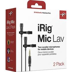 Foto van Ik multimedia irig mic lav 2 dasspeld smartphone microfoon zendmethode:kabelgebonden incl. klem, incl. tas, incl. windkap