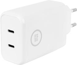 Foto van Bluebuilt power delivery oplader met 2 usb c poorten 45w wit