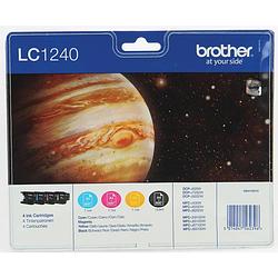 Foto van Brother inktcartridge, 600 pagina'ss, oem lc-1240valbp, 4 kleuren 4 stuks