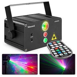 Foto van Disco laser met ingebouwde accu en 2 lasers - beamz athena - multicolor led discolamp