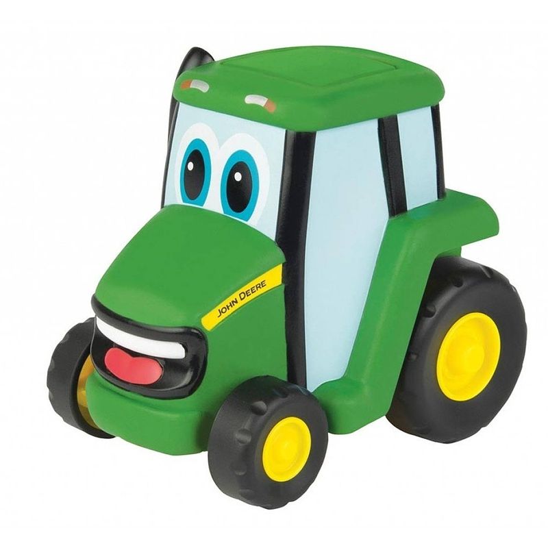 Foto van Tomy tractor john deere push n roll johnny 1:32 groen